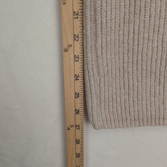 Miou Muse Ribbed Knit Wide Leg Pants M Beige - Picture 8 of 10